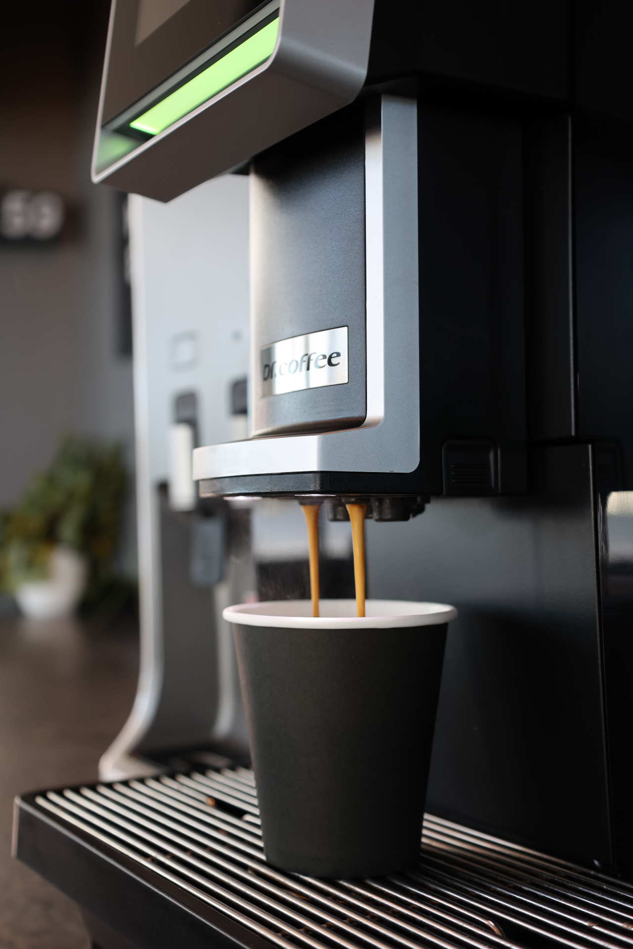 Freshly pulled espresso in the Carfē lounge